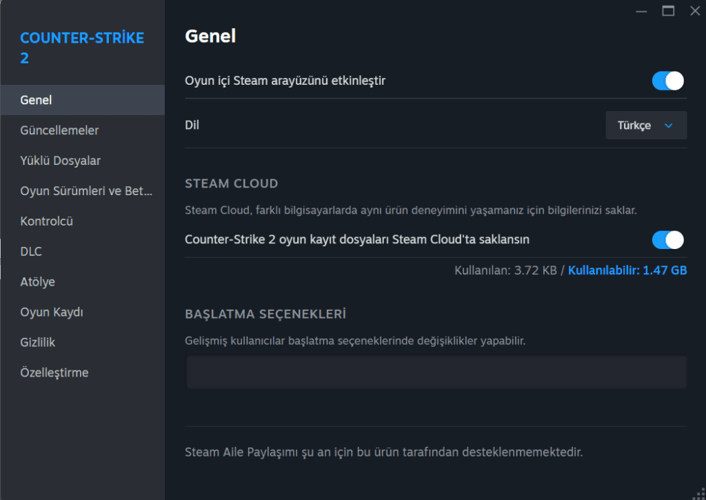 rust başlatma seçenekleri
