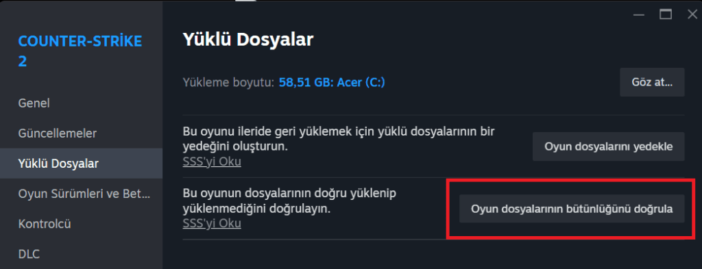 steam dosya doğrulama
